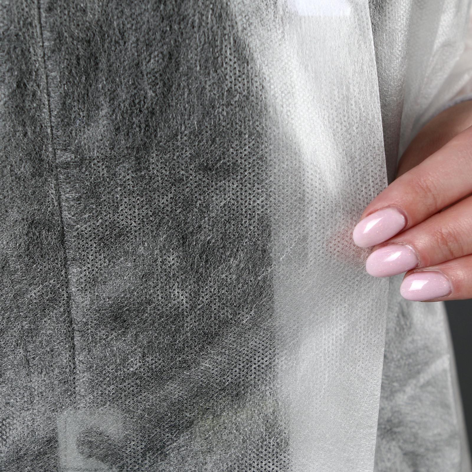 Халат медицинский на липучках, манжета на резинке 25 г/м2 длина 120 см размер 52-54