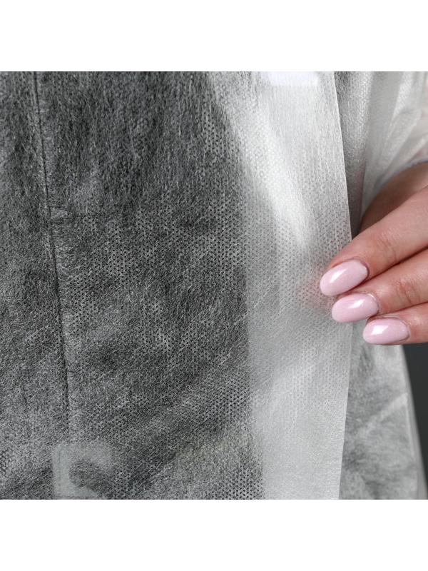 Халат медицинский на липучках, манжета на резинке 25 г/м2 длина 120 см размер 52-54