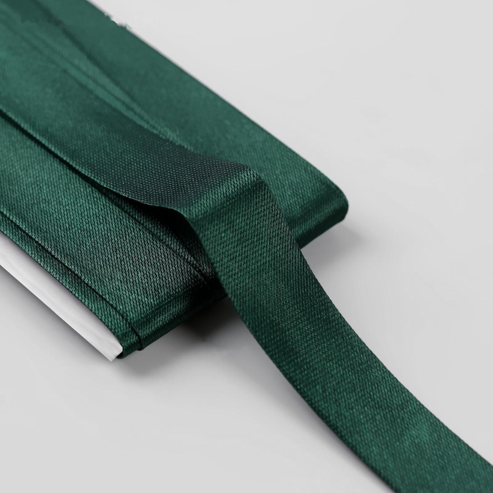 Косая бейка, 15 мм × 5,4 ± 0,2 м, цвет изумрудный