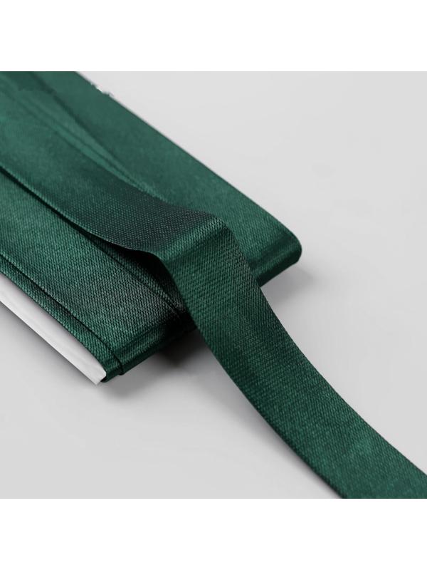 Косая бейка, 15 мм × 5,4 ± 0,2 м, цвет изумрудный