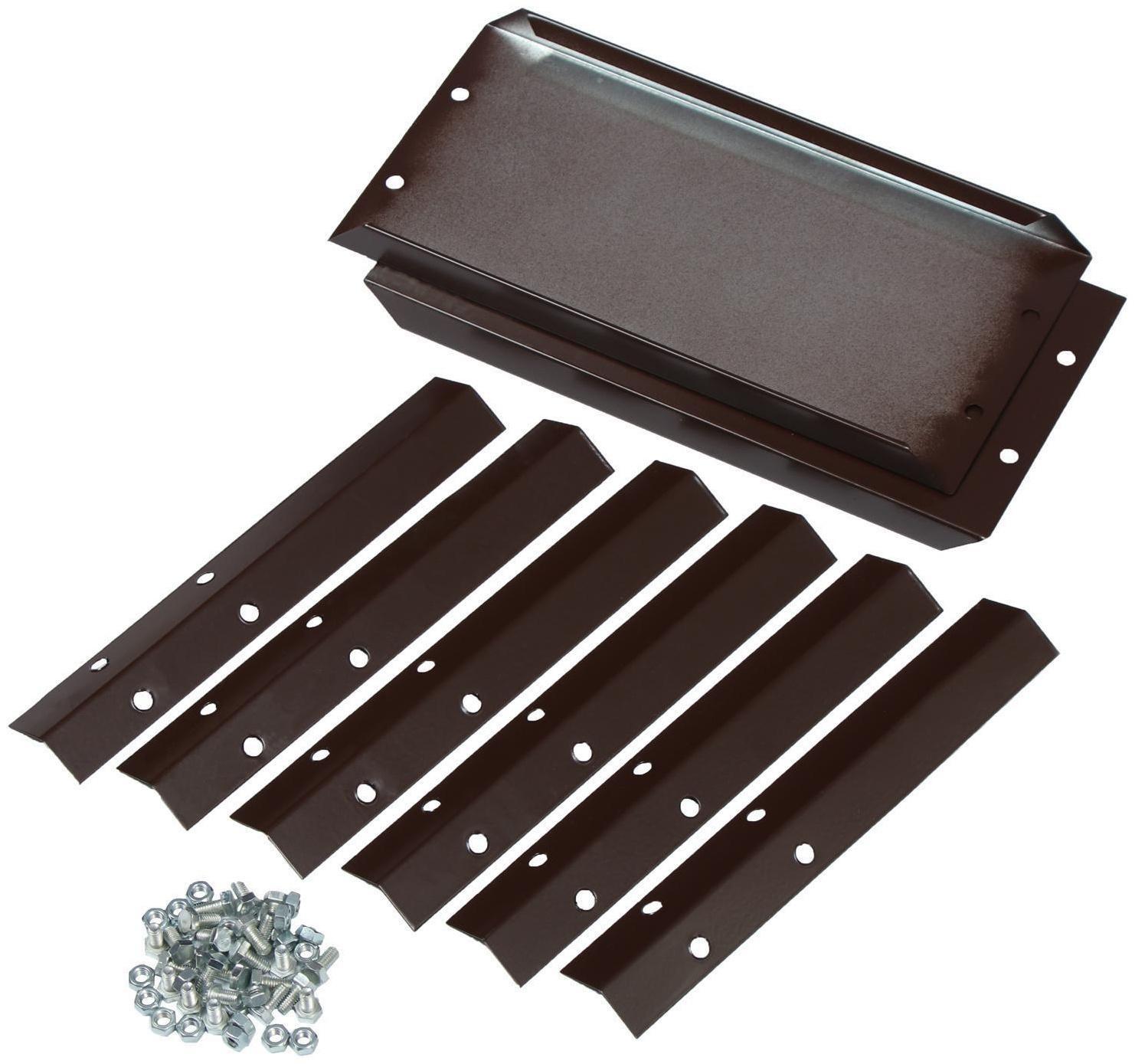 Клумба оцинкованная, 3 яруса, d = 60–100–140 см, h = 45 см, коричневая, Greengo