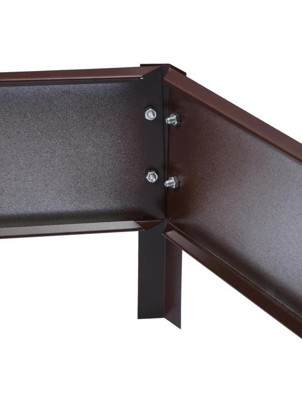 Клумба оцинкованная, 3 яруса, d = 60–100–140 см, h = 45 см, коричневая, Greengo