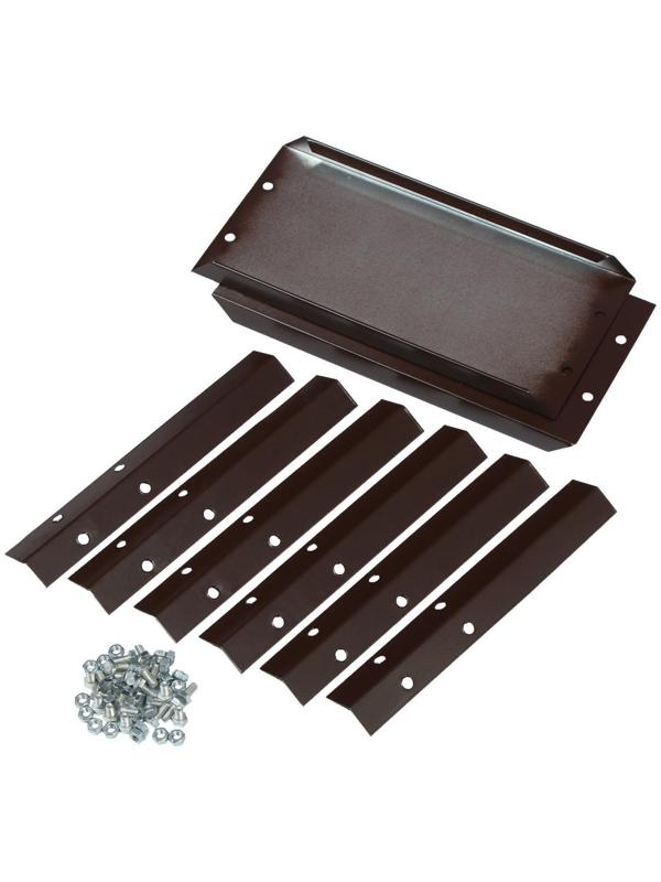 Клумба оцинкованная, 3 яруса, d = 60–100–140 см, h = 45 см, коричневая, Greengo