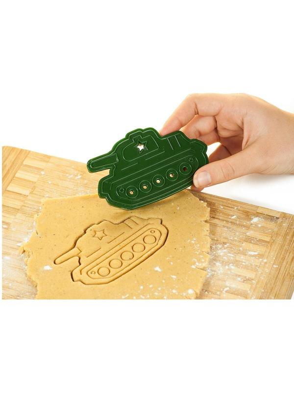 Форма для печенья и пряников Леденцовая фабрика «Танк», цвет зелёный