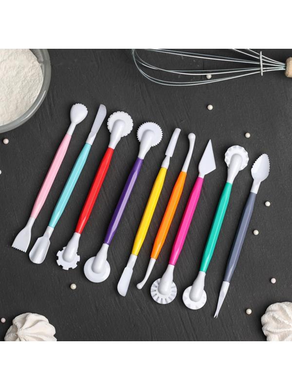 Набор для моделирования кондитерских украшений Доляна, 9 шт