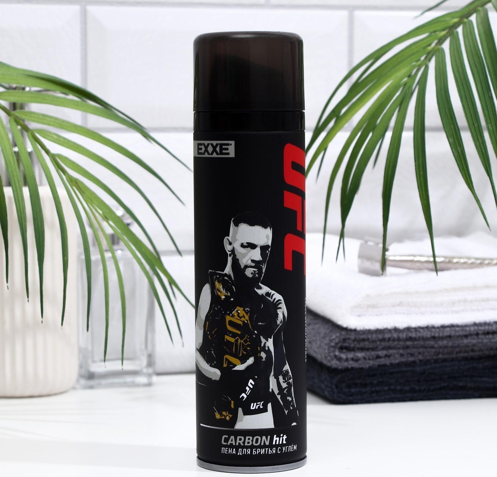 Пена для бритья UFC x EXXE Carbon hit, с углём, 200 мл