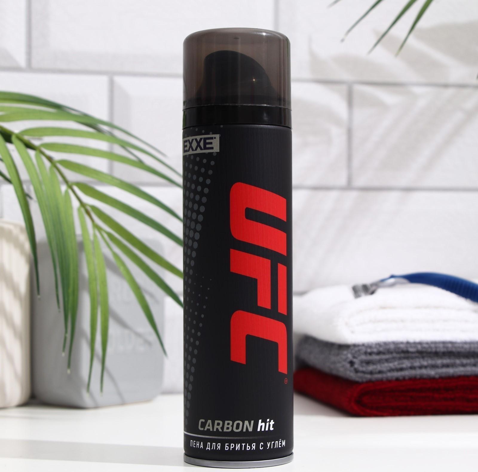 Пена для бритья UFC x EXXE Carbon hit, с углём, 200 мл