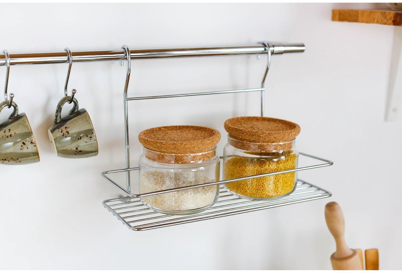 Рейлинговая система для кухни Tekno-tel, 6 предметов, цвет хром