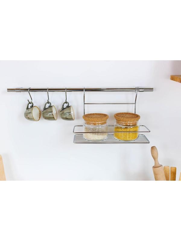 Рейлинговая система для кухни Tekno-tel, 6 предметов, цвет хром