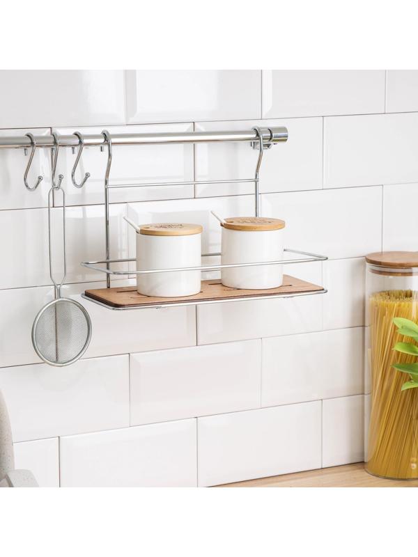 Рейлинговая система для кухни Tekno-tel, 7 предметов, цвет хром