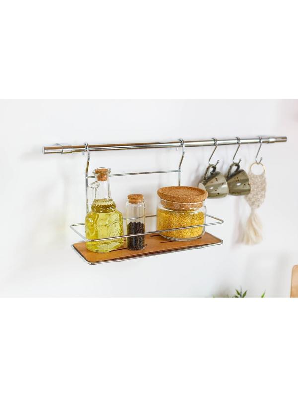 Рейлинговая система для кухни Tekno-tel, 7 предметов, цвет хром