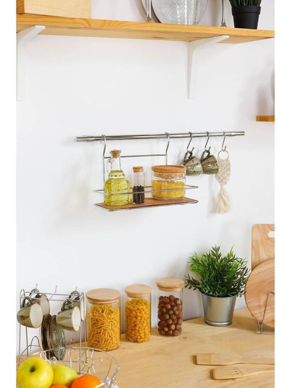 Рейлинговая система для кухни Tekno-tel, 7 предметов, цвет хром