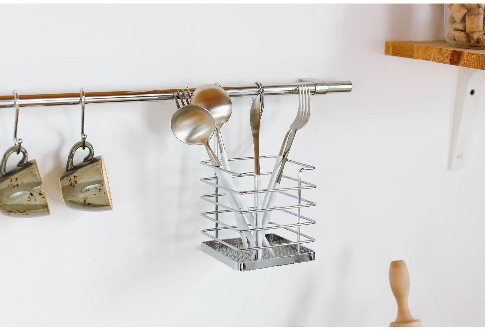 Рейлинговая система для кухни Tekno-tel, 7 предметов, цвет хром