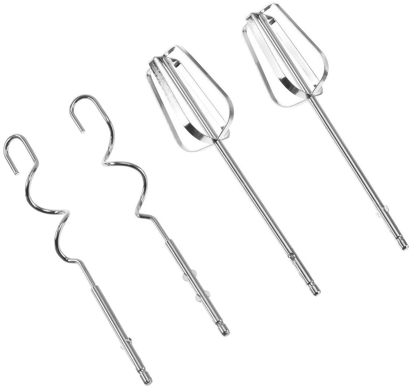 Миксер WILLMARK WHM-6023ST, ручной, 400 Вт, 5 скоростей, 2 насадки, подставка, оранжевый