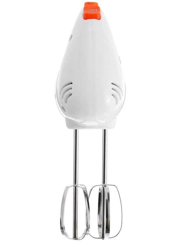 Миксер WILLMARK WHM-6023ST, ручной, 400 Вт, 5 скоростей, 2 насадки, подставка, оранжевый