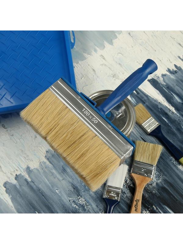 Кисть-макловица ТУНДРА, смешанная щетина, пластиковая рукоятка, 50х180 мм