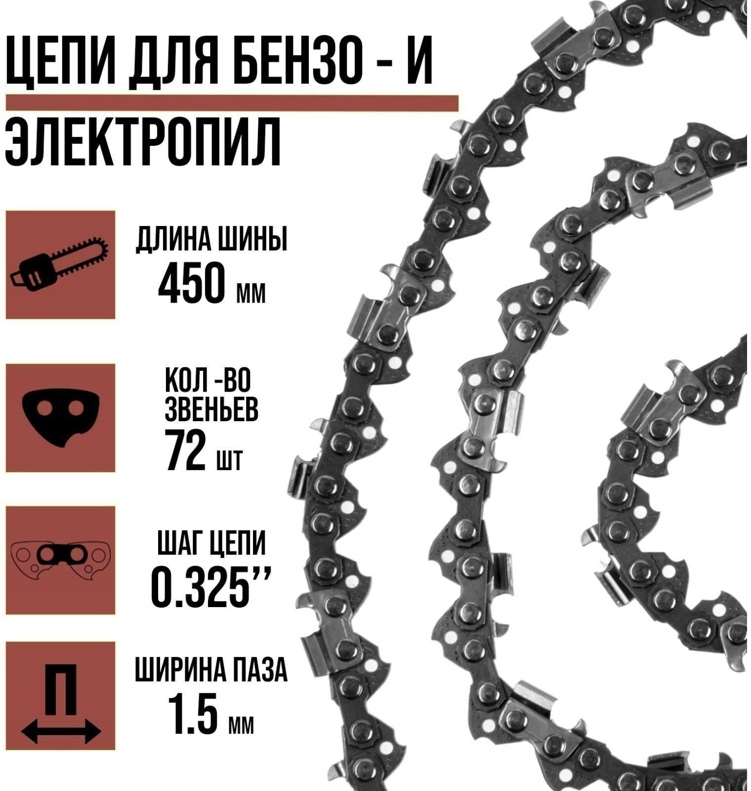 Цепь для бензопилы ЛОМ, 18