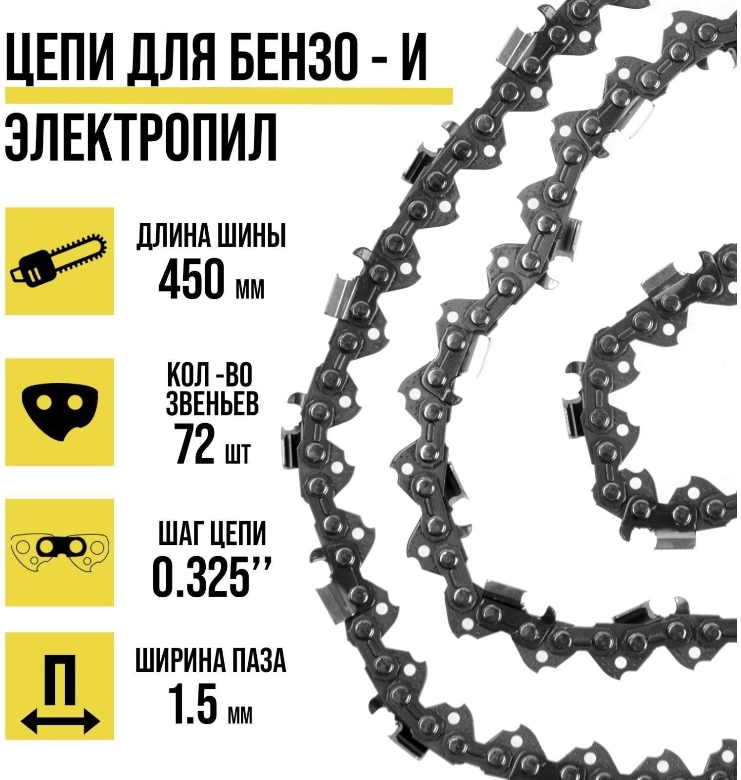 Цепь для бензопилы ТУНДРА, 18