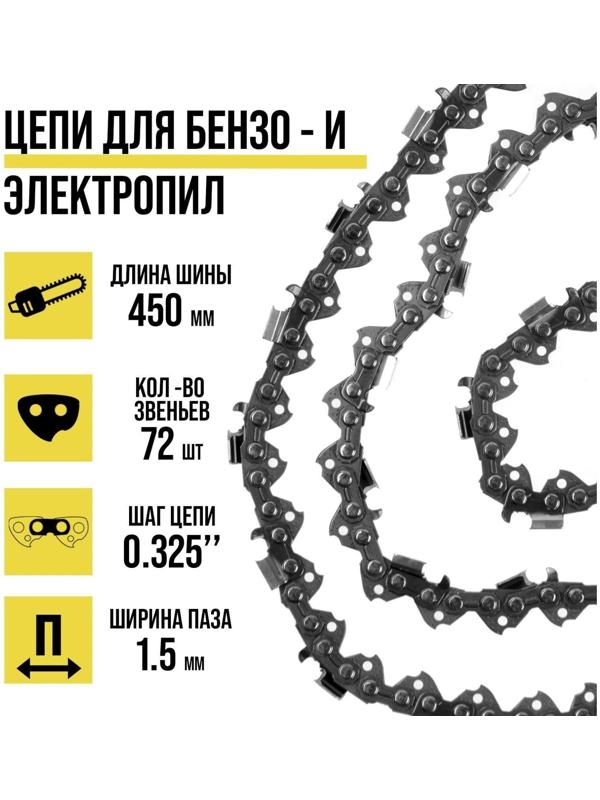 Цепь для бензопилы ТУНДРА, 18