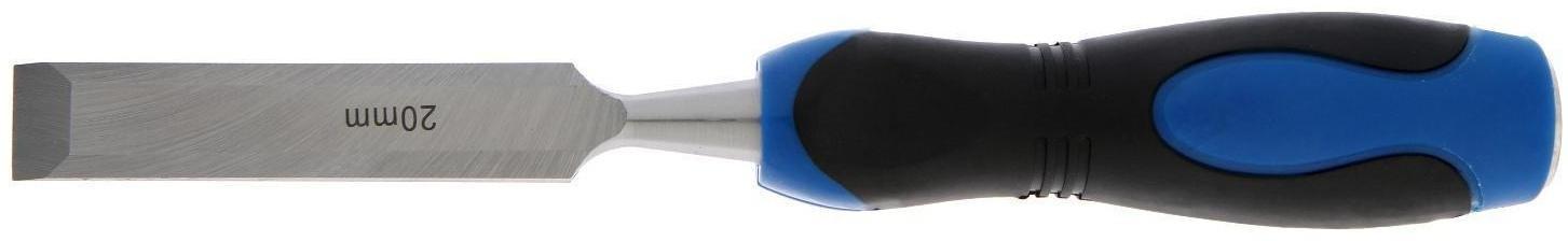 Стамеска-долото ТУНДРА, металлический затыльник, 2К рукоятка, 20 мм