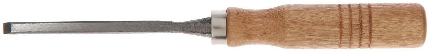 Стамеска ЛОМ, деревянная рукоятка, 6 мм