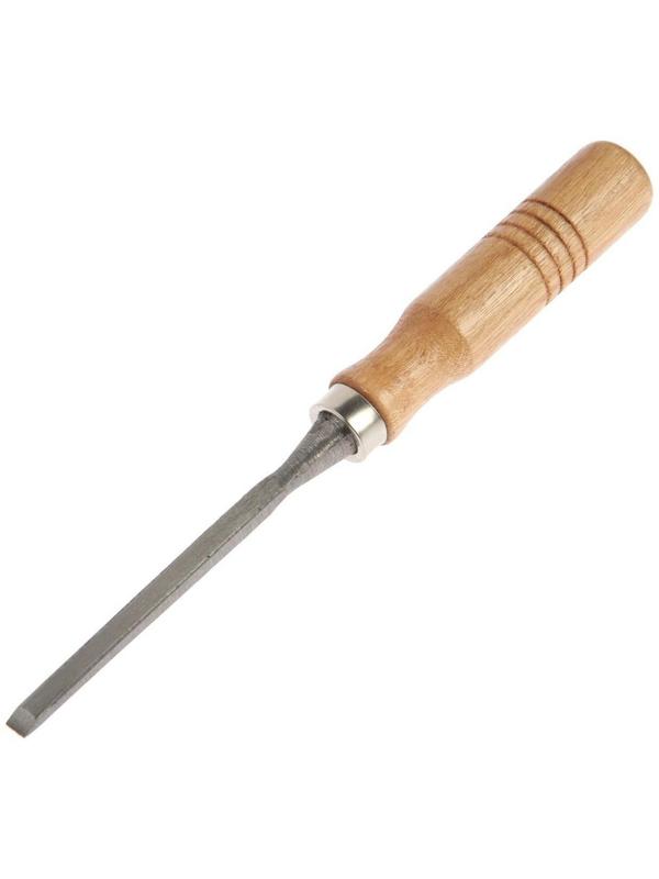 Стамеска ЛОМ, деревянная рукоятка, 6 мм