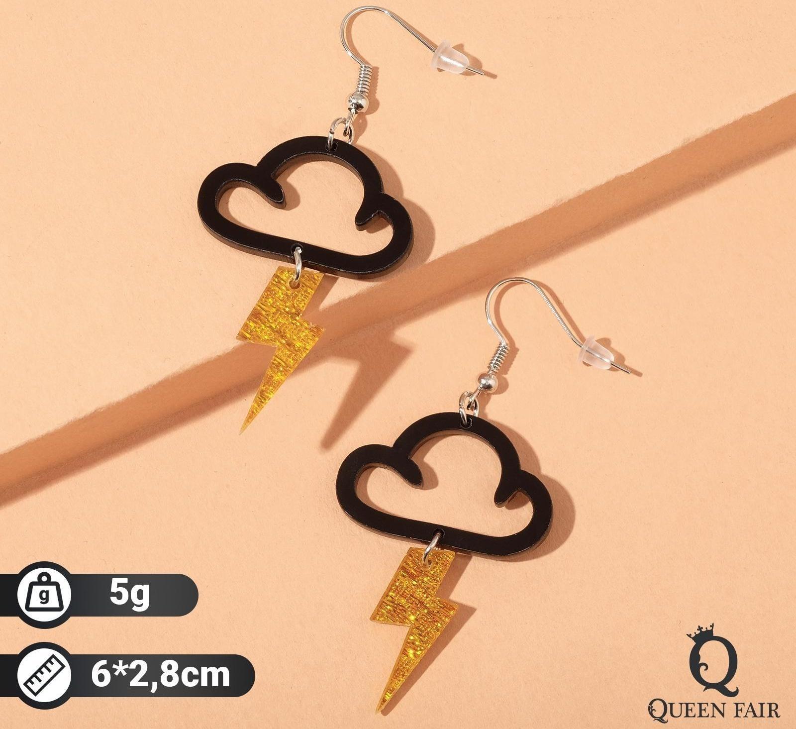 Серьги пластик 