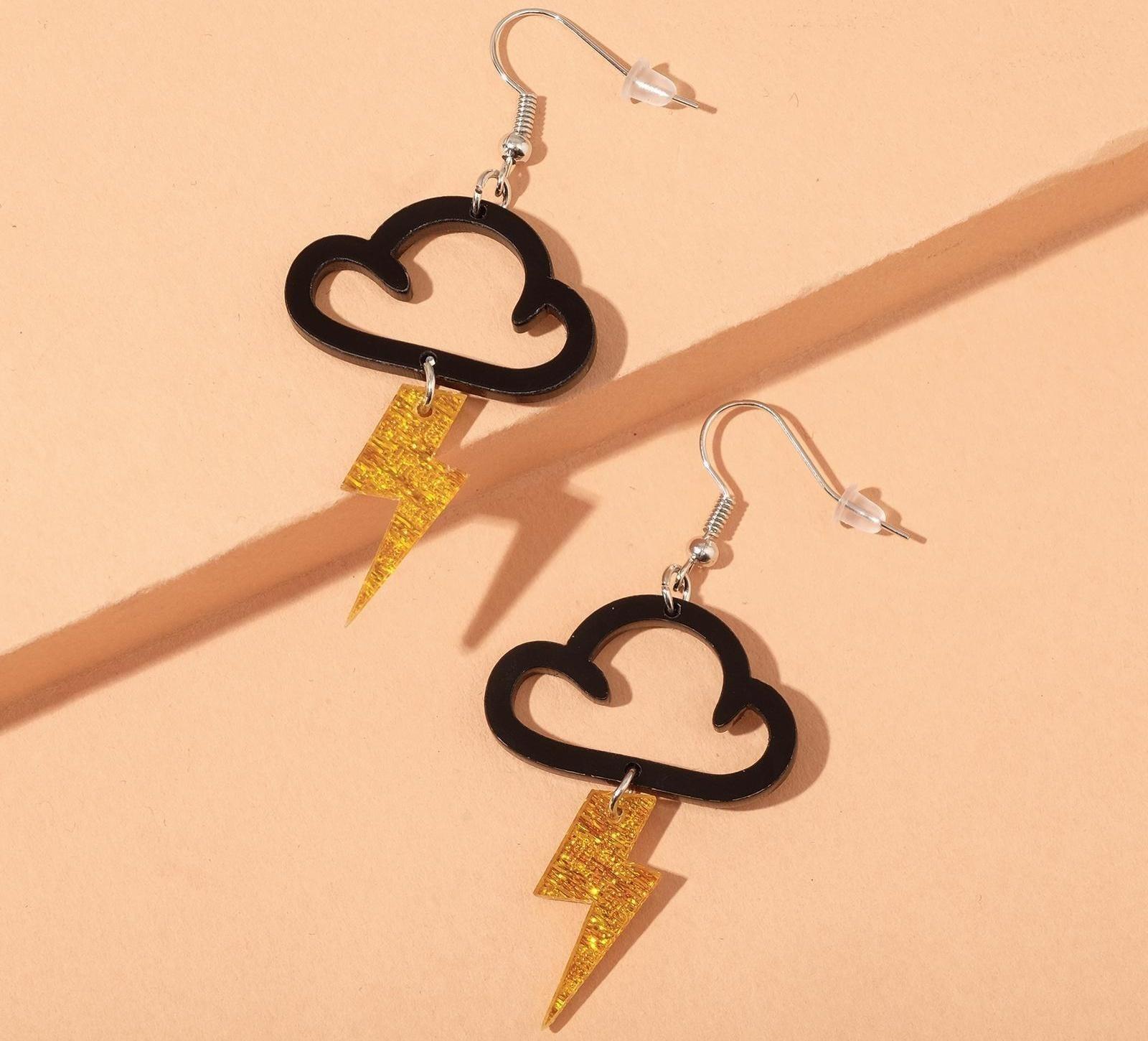 Серьги пластик 