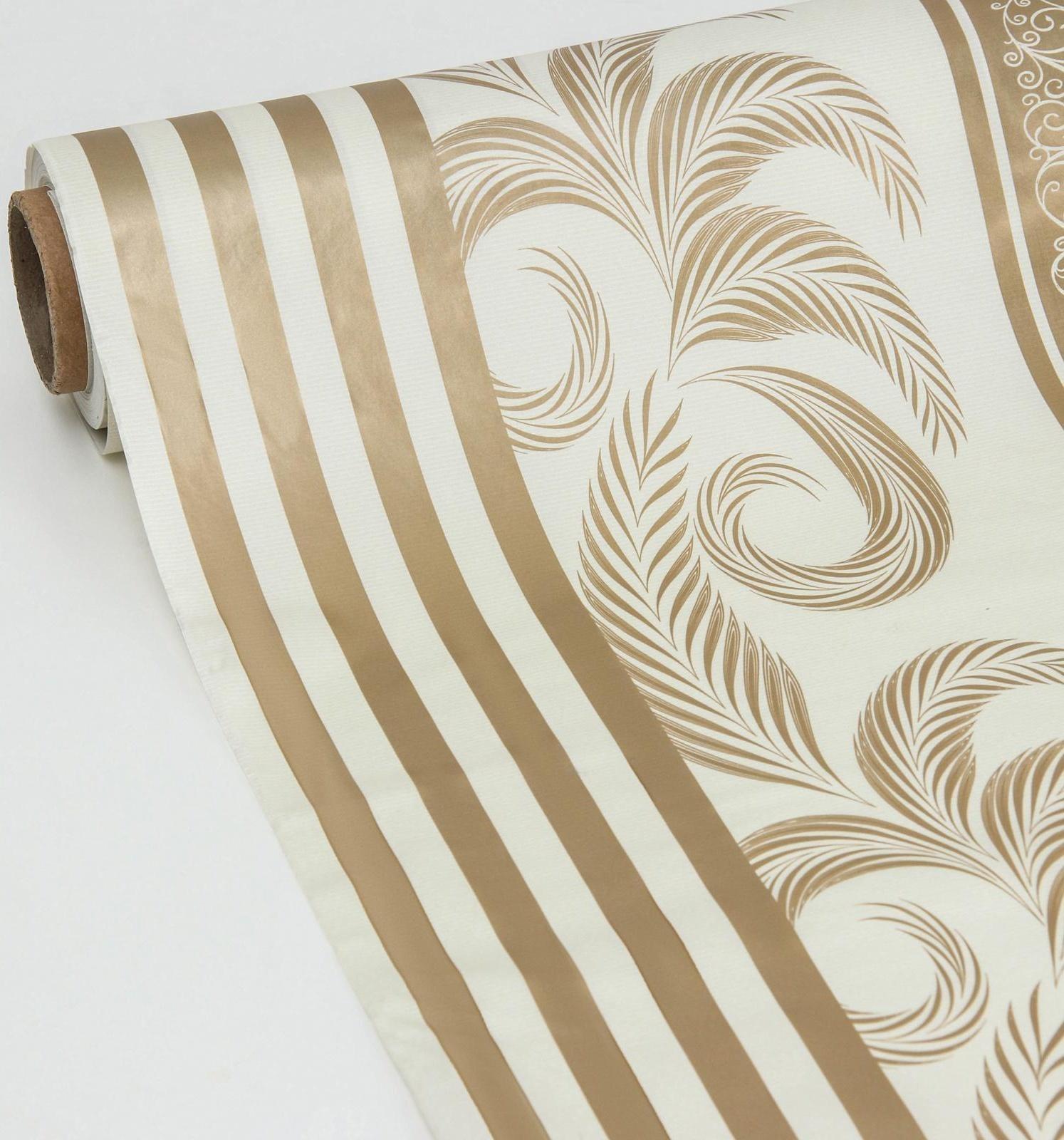 Клеёнка столовая на нетканой основе Доляна «Роза», ширина 137 см, рулон 20 м, цвет бежевый