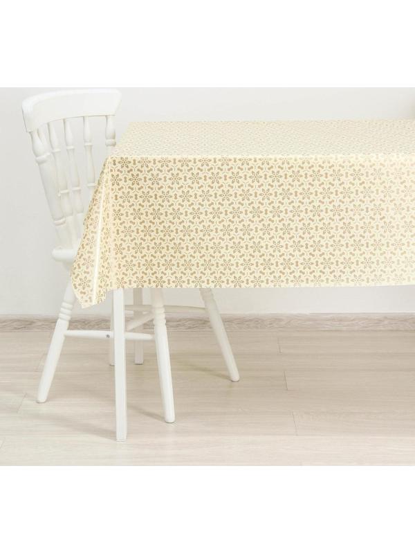 Клеёнка столовая на нетканой основе Доляна «Руби», ширина 137 см, рулон 20 м, цвет бежевый