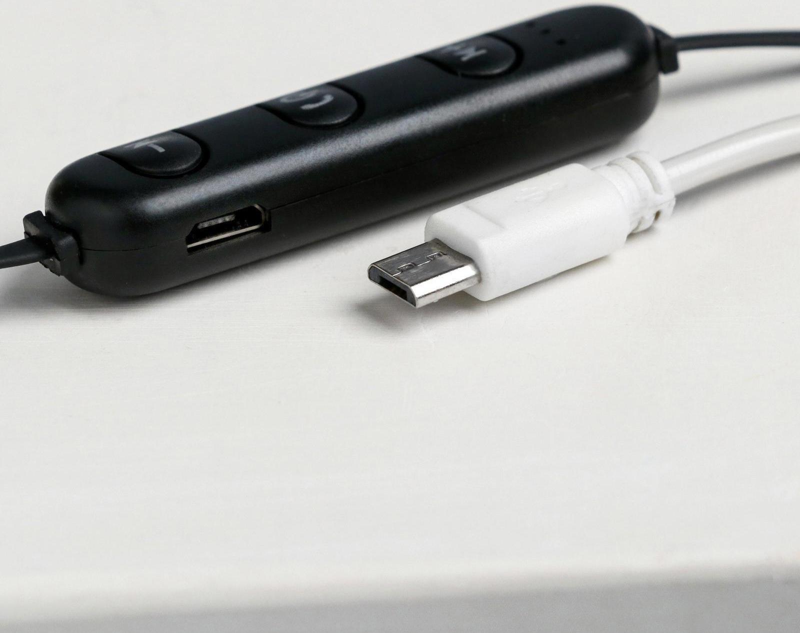 Беспроводные магнитные наушники с микрофоном 