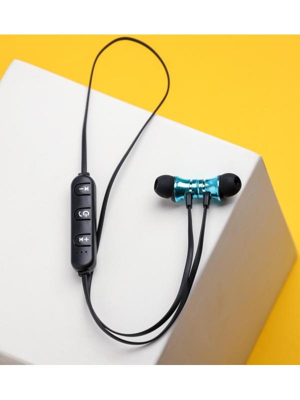 Беспроводные магнитные наушники с микрофоном 