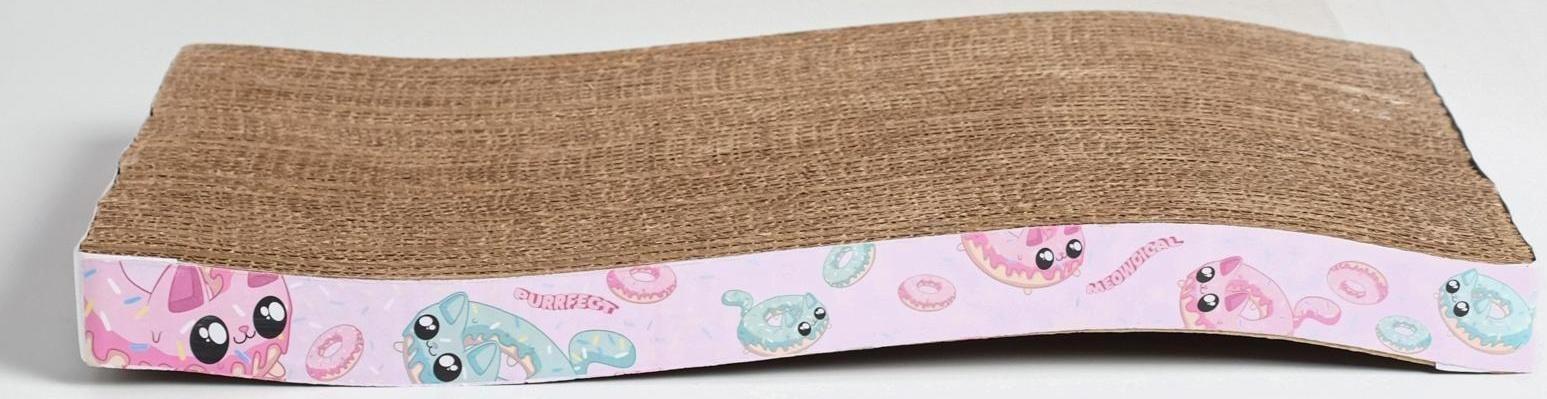 Когтеточка из картона с кошачьей мятой «Котопончик», волна, 22 х 45 см