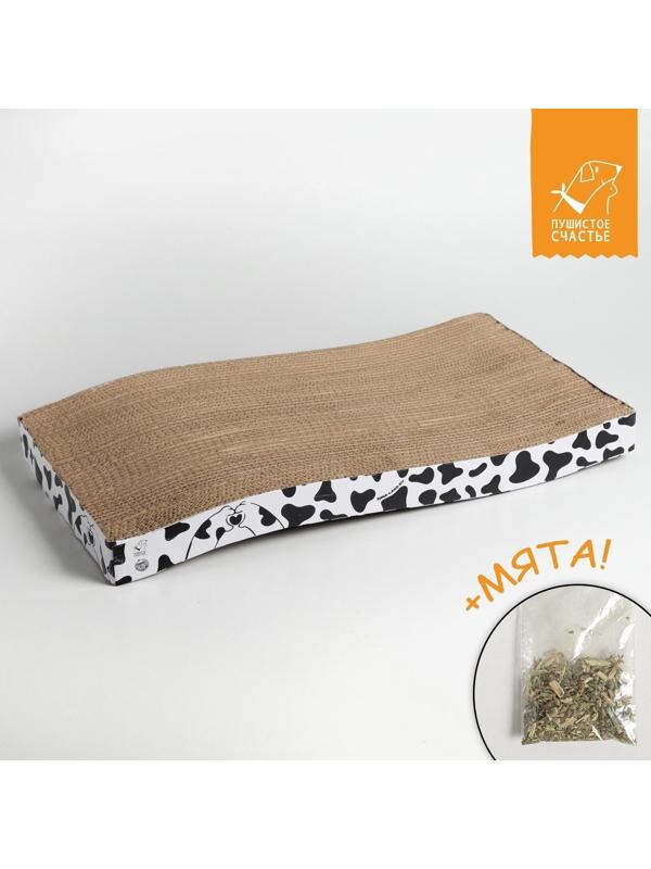 Когтеточка из картона с кошачьей мятой Moo-meow, волна, 22 х 45 см