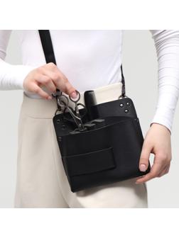 Сумка для мастера 19 × 18,5 см, длина ремня 105 см, цвет чёрный