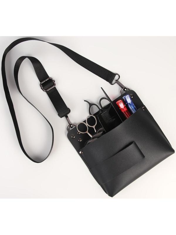 Сумка для мастера 19 × 18,5 см, длина ремня 105 см, цвет чёрный