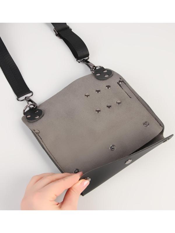 Сумка для мастера 19 × 18,5 см, длина ремня 105 см, цвет чёрный