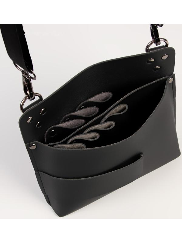 Сумка для мастера 19 × 18,5 см, длина ремня 105 см, цвет чёрный