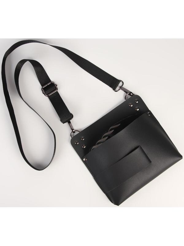 Сумка для мастера 19 × 18,5 см, длина ремня 105 см, цвет чёрный