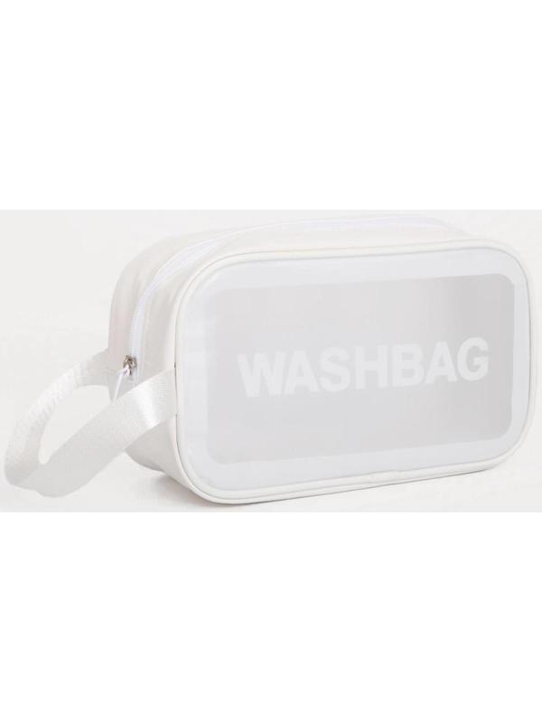Косметичка на молнии, цвет белый