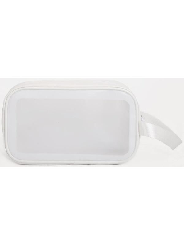 Косметичка на молнии, цвет белый
