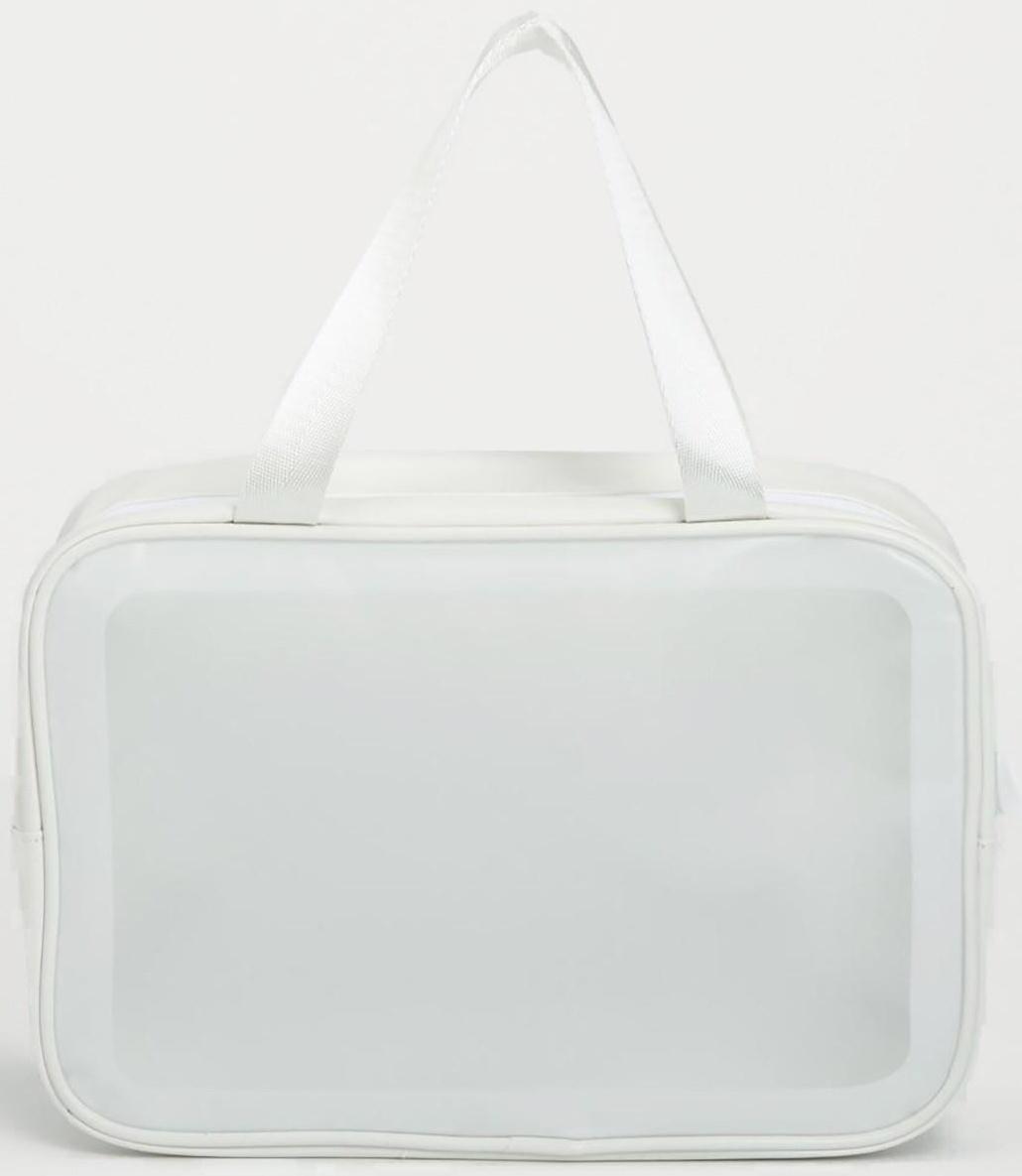 Косметичка на молнии, цвет белый