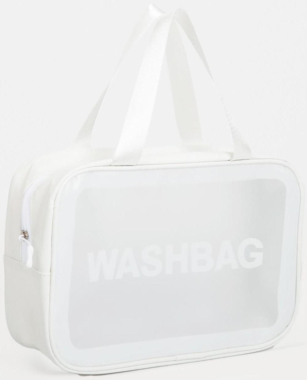 Косметичка на молнии, цвет белый