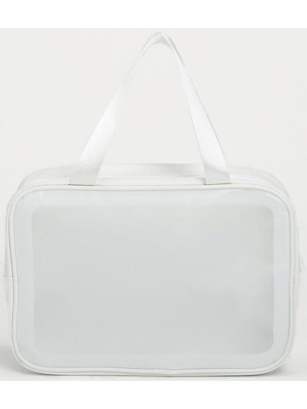 Косметичка на молнии, цвет белый