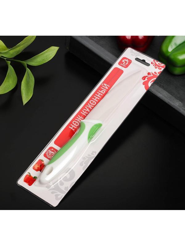 Нож керамический Доляна «Умелец», лезвие 13 см, цвет зелёный