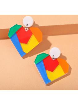 Серьги пластик 