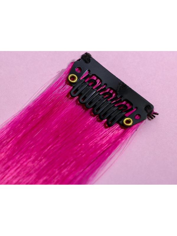 Цветные пряди для волос «Самой милой», (малиновый) 50 см