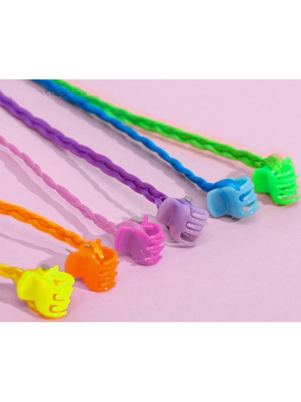 Цветные пряди для волос на крабике «Красота по самые перья!» (6 шт)