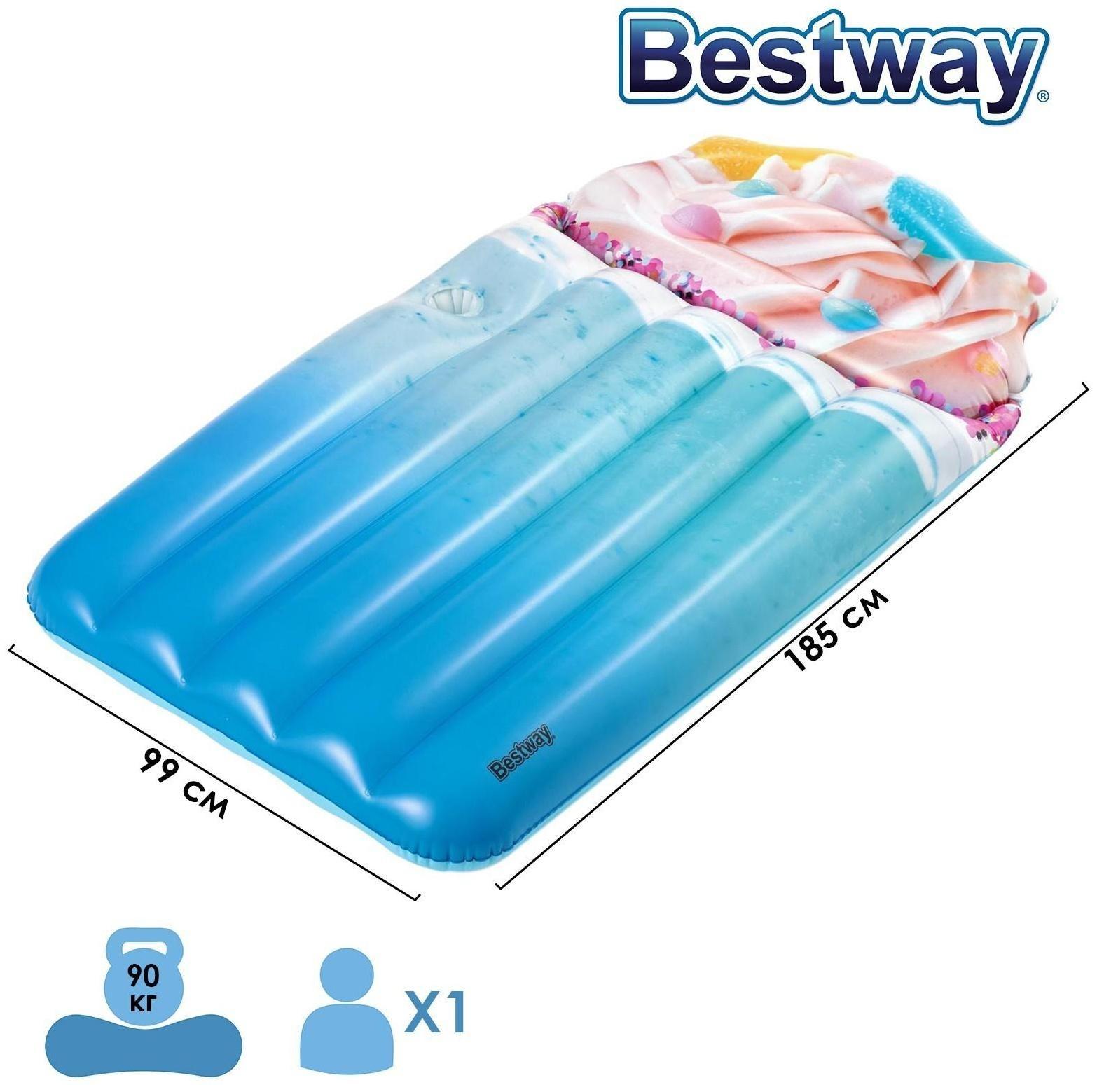 Матрас для плавания «Мороженое», 185 x 99 см, 43397 Bestway