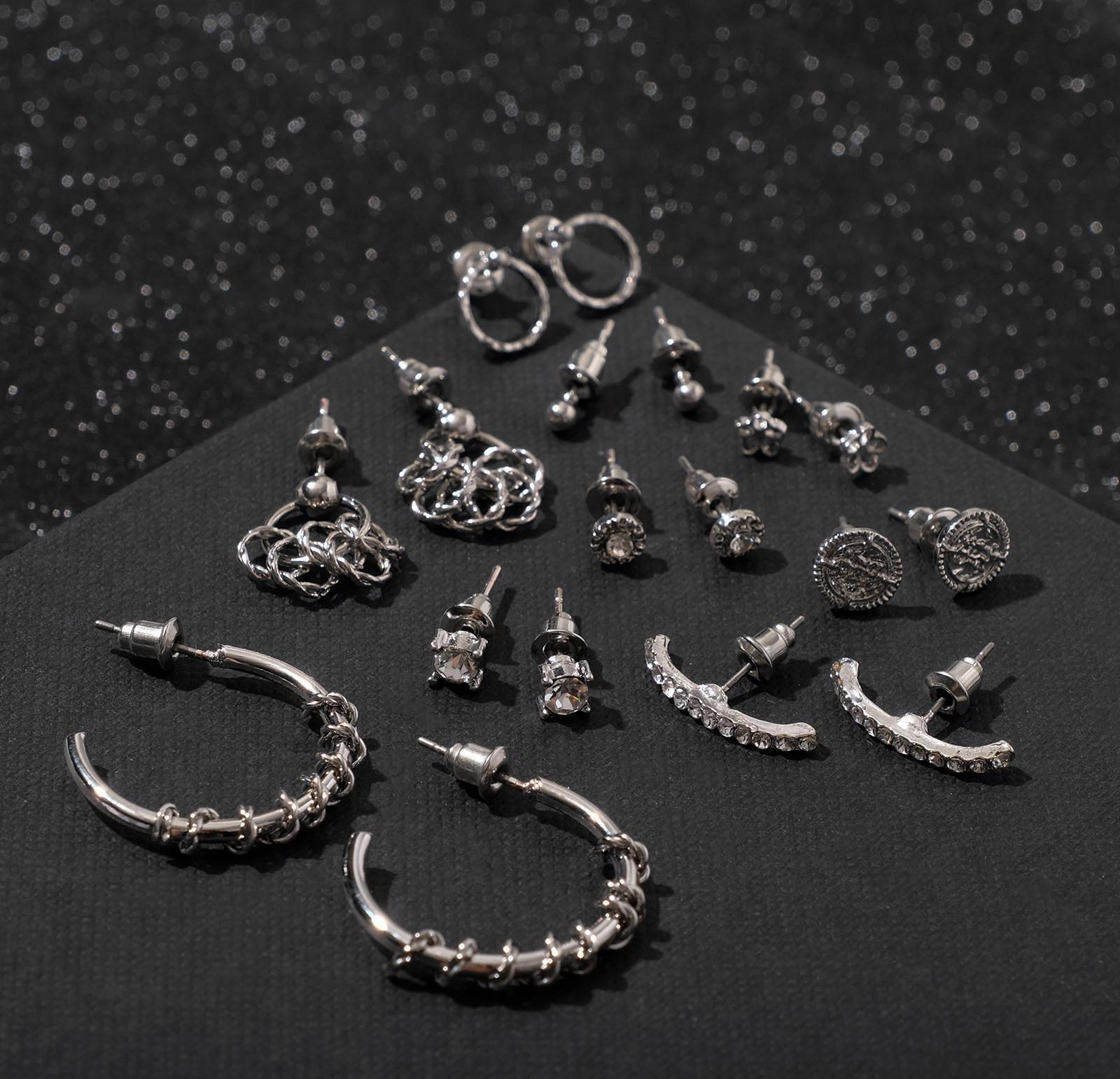 Серьги набор 9 пар 